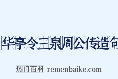 华亭令三泉周公传造句是什么意思的图片